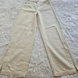Banana republic high rise wide leg side slit denim 27/4